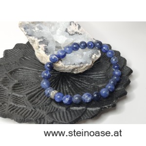 Herren Armband Sodalith, 8mm, Silber, Gr.XL